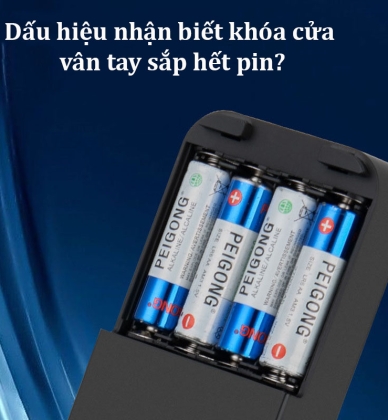 Dấu hiệu nhận biết khóa cửa vân tay sắp hết pin?