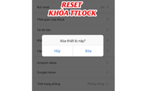 Reset khóa TTLock