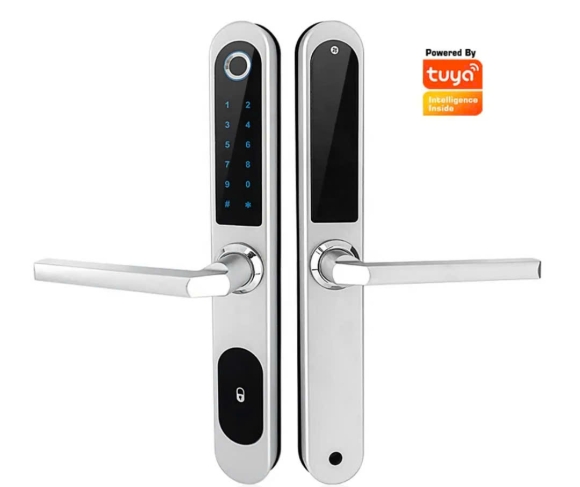 Khóa vân tay cửa nhôm kính, xingfa dùng app Tuya Bluetooth A68